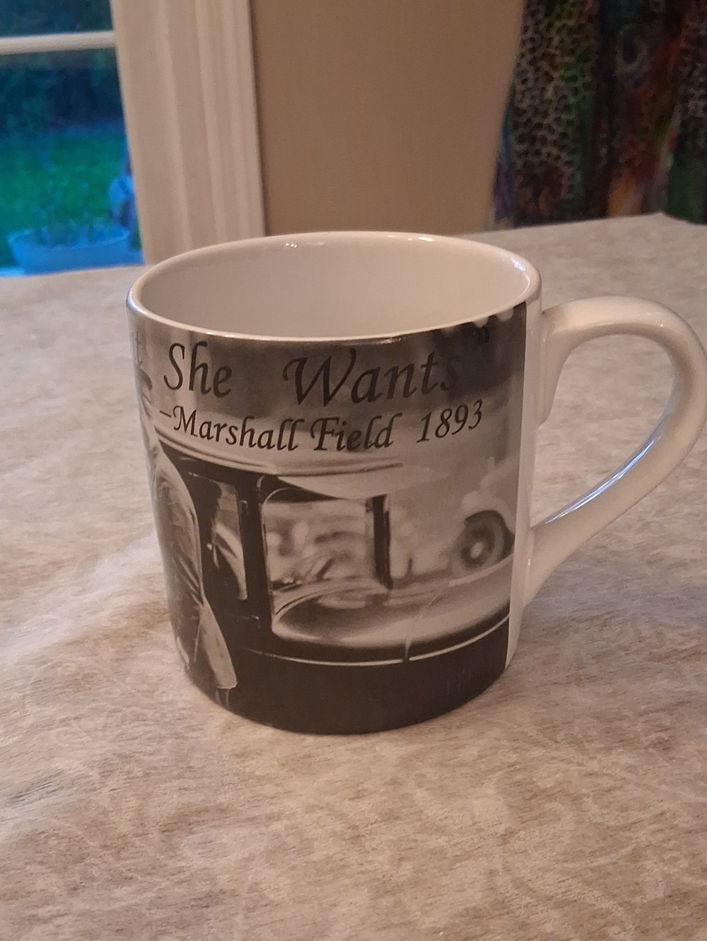 Vintage Marshall Field & Co Give The Lady What She Wants Large Mug
